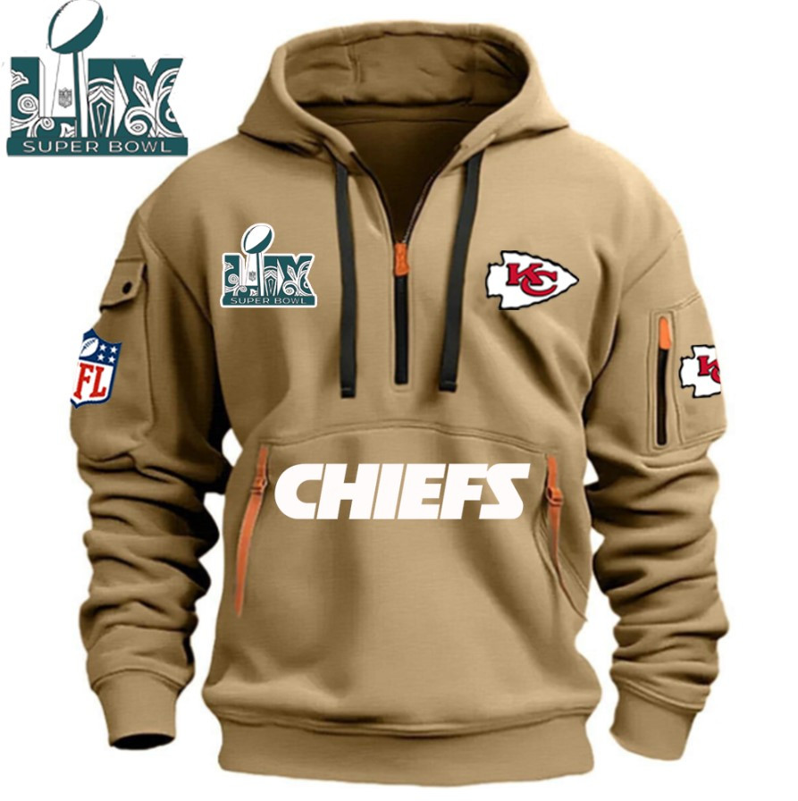 SPECIAL IN 2025 SUPER BOWL - Kansas City Chiefs - HOODIE HALF ZIPPER - QTA405111381 - Famjoys SPECIAL IN 2025 SUPER BOWL - Kansas City Chiefs - HOODIE HALF ZIPPER - QTA405111381 - Famjoys