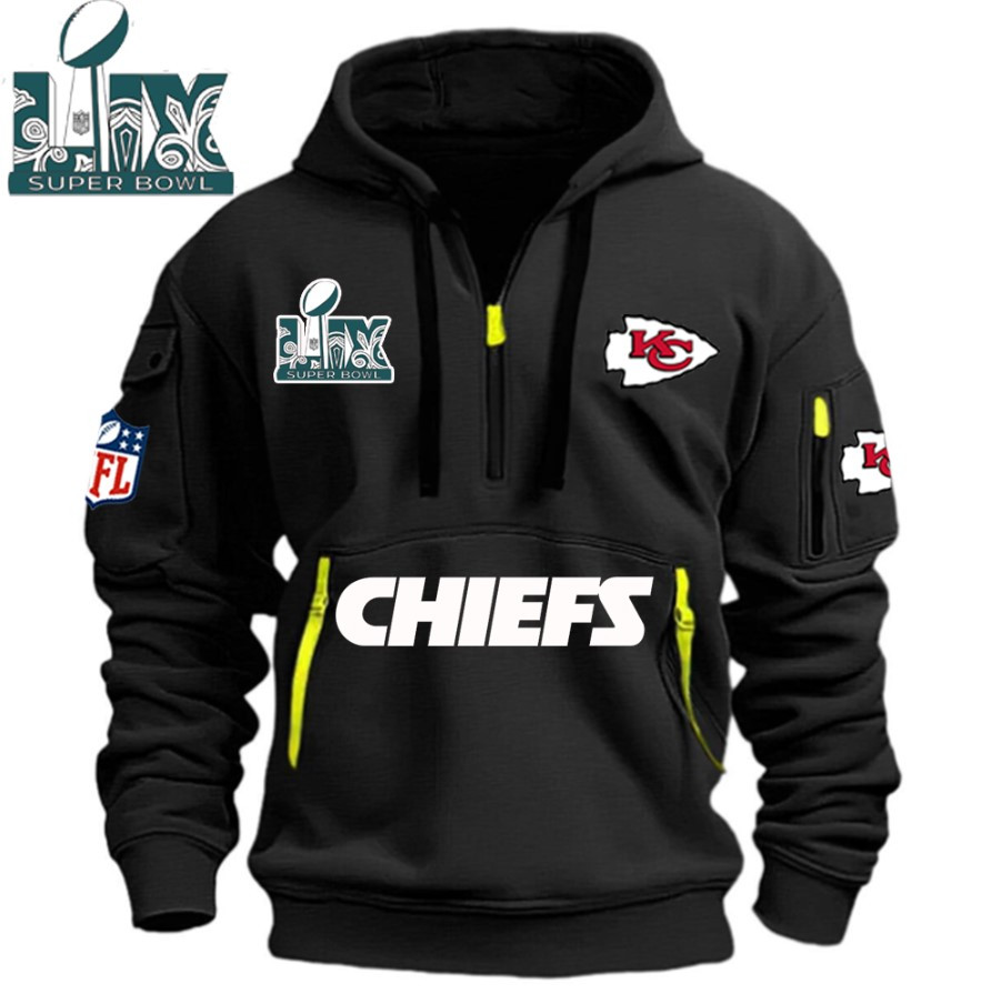 SPECIAL IN 2025 SUPER BOWL - Kansas City Chiefs - HOODIE HALF ZIPPER - QTA405111381 - Famjoys SPECIAL IN 2025 SUPER BOWL - Kansas City Chiefs - HOODIE HALF ZIPPER - QTA405111381 - Famjoys