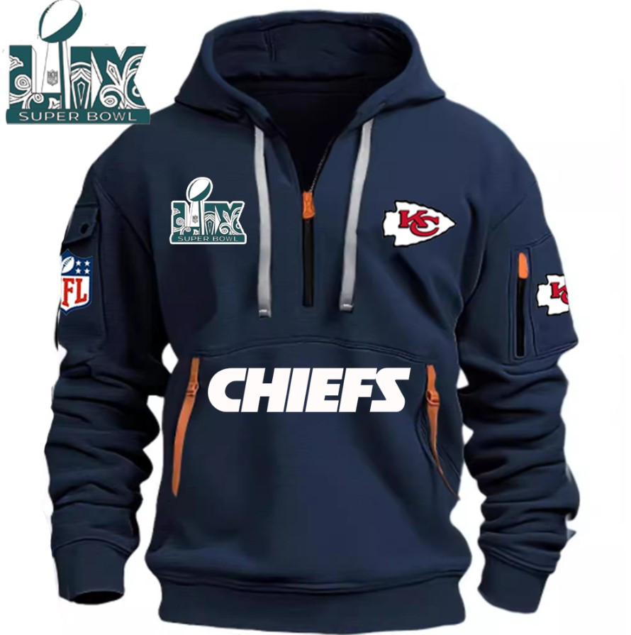 SPECIAL IN 2025 SUPER BOWL - Kansas City Chiefs - HOODIE HALF ZIPPER - QTA405111381 - Famjoys SPECIAL IN 2025 SUPER BOWL - Kansas City Chiefs - HOODIE HALF ZIPPER - QTA405111381 - Famjoys