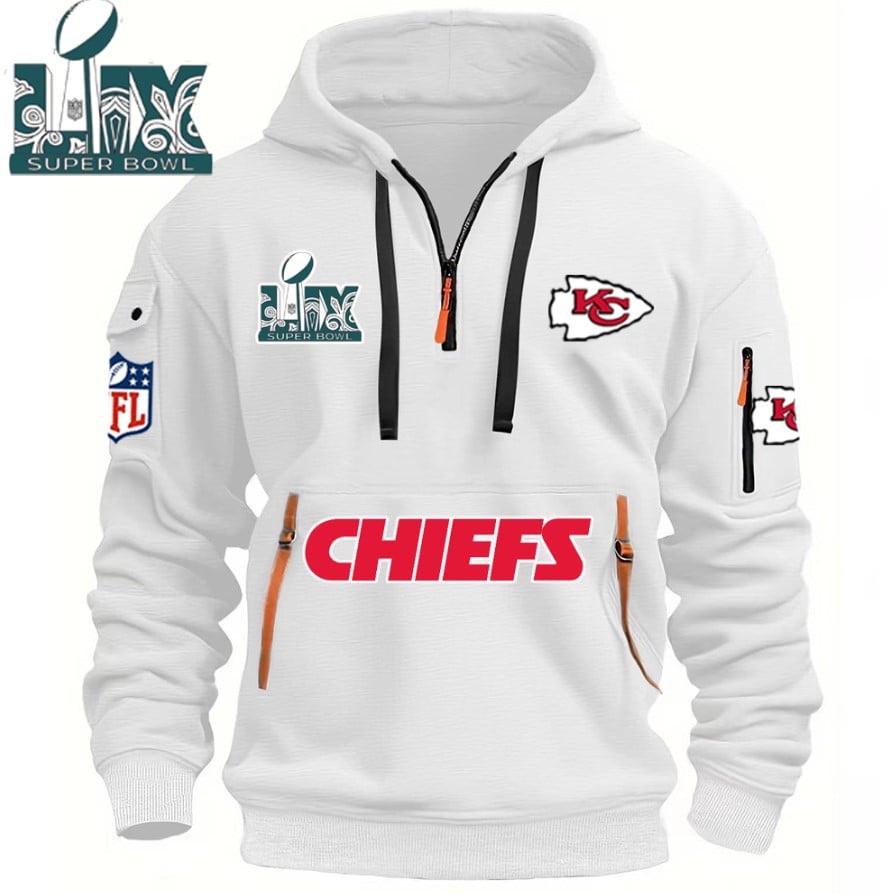 SPECIAL IN 2025 SUPER BOWL - Kansas City Chiefs - HOODIE HALF ZIPPER - QTA405111381 - Famjoys SPECIAL IN 2025 SUPER BOWL - Kansas City Chiefs - HOODIE HALF ZIPPER - QTA405111381 - Famjoys
