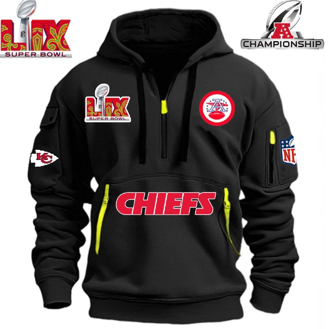 SPECIAL IN 2025 SUPER BOWLLIX- Kansas City Chiefs - HOODIE HALF ZIPPER - QTA405111366 - Famjoys SPECIAL IN 2025 SUPER BOWLLIX- Kansas City Chiefs - HOODIE HALF ZIPPER - QTA405111366 - Famjoys