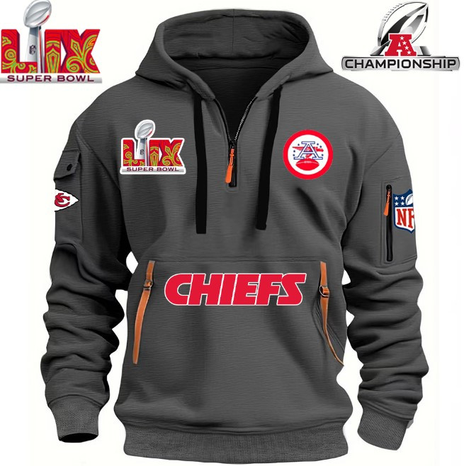 SPECIAL IN 2025 SUPER BOWLLIX- Kansas City Chiefs - HOODIE HALF ZIPPER - QTA405111366 - Famjoys SPECIAL IN 2025 SUPER BOWLLIX- Kansas City Chiefs - HOODIE HALF ZIPPER - QTA405111366 - Famjoys