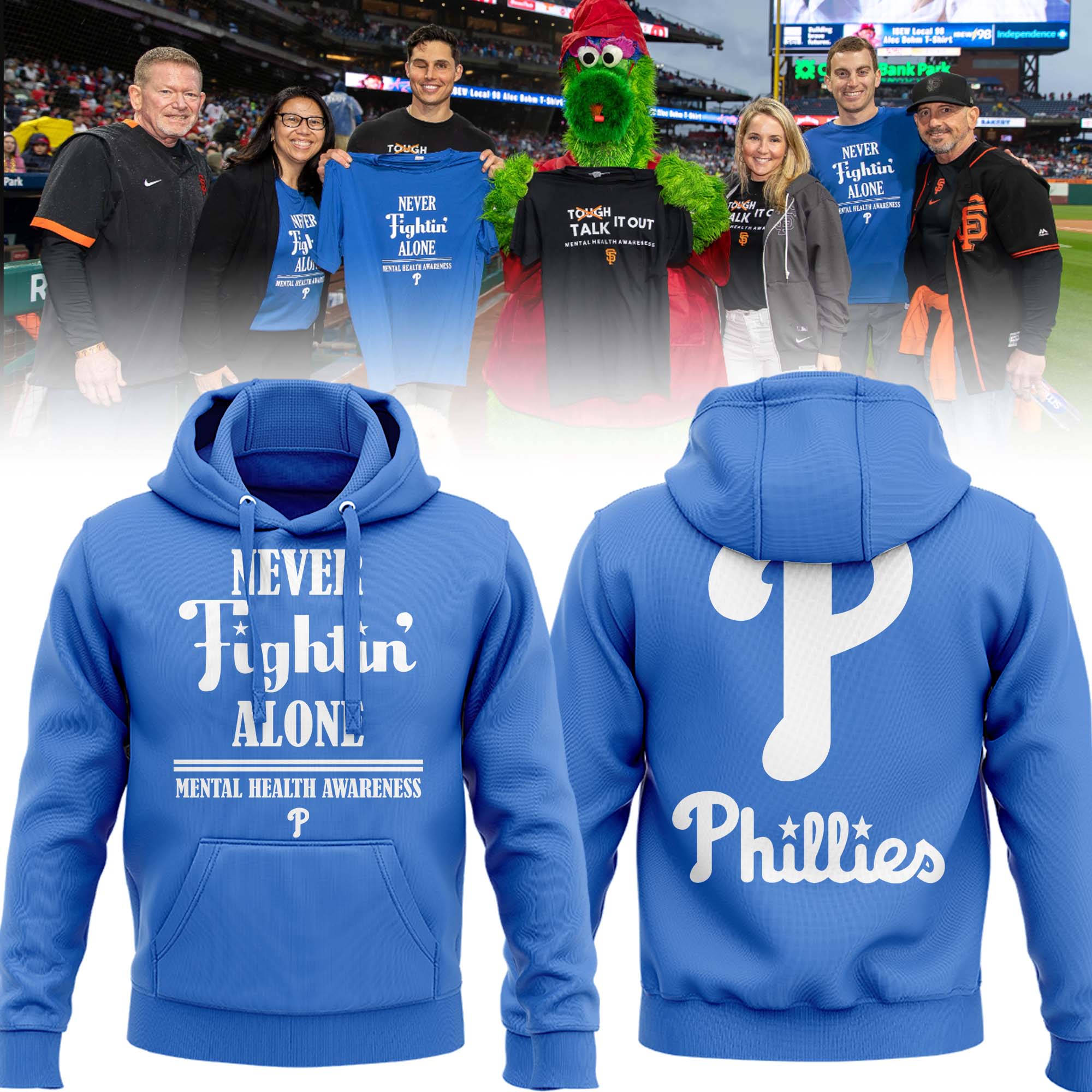 Special Mental Health Awareness Month†Philadelphia Phillies Hoodie - Famjoys Special Mental Health Awareness Month†Philadelphia Phillies Hoodie - Famjoys