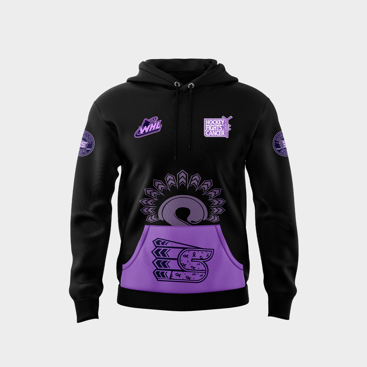 Spokane Chiefs Hockey Fight Cancer Hoodie - Famjoys Spokane Chiefs Hockey Fight Cancer Hoodie - Famjoys