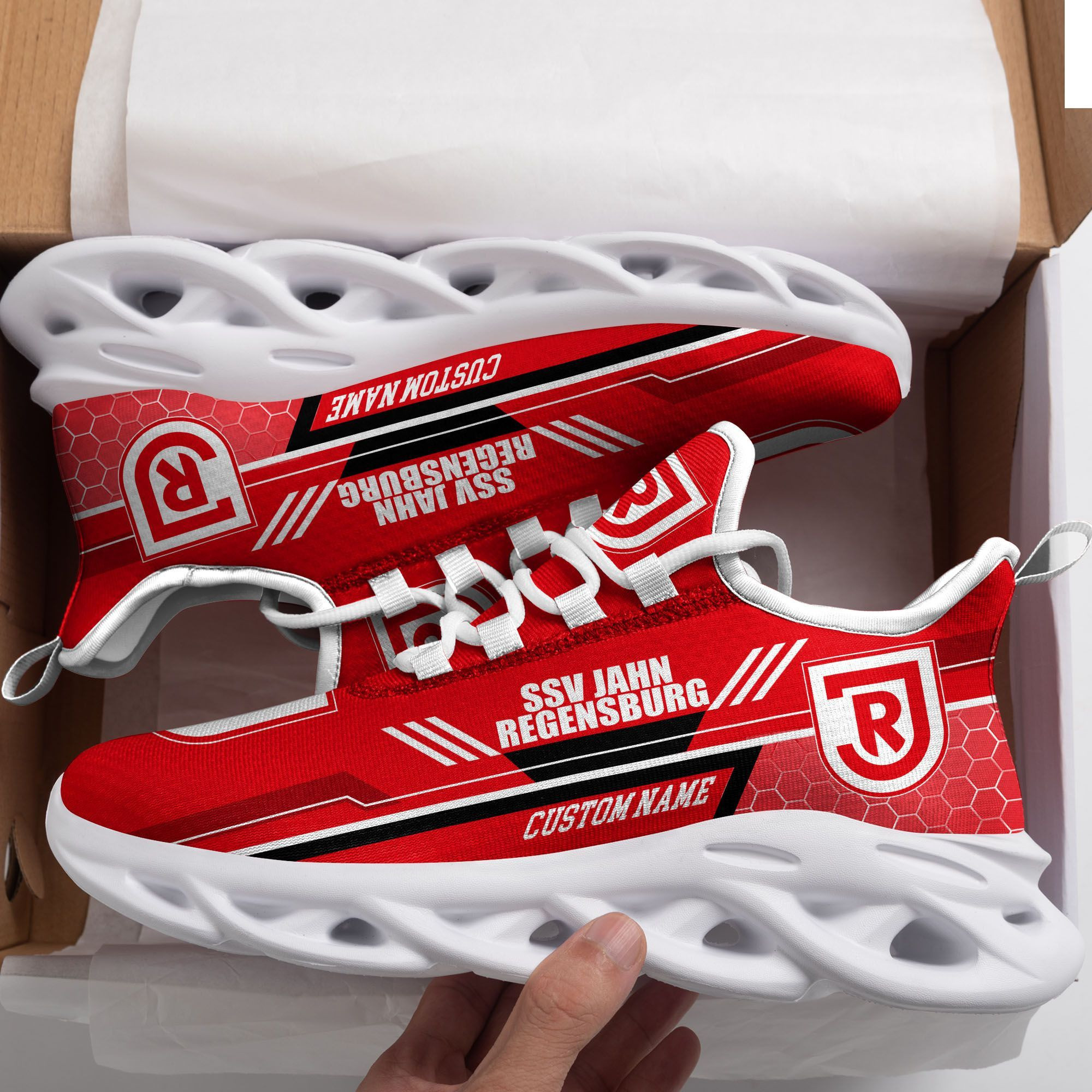 SSV Jahn Regensburg Custom Personalized Max Soul Sneakers Shoes - Famjoys SSV Jahn Regensburg Custom Personalized Max Soul Sneakers Shoes - Famjoys