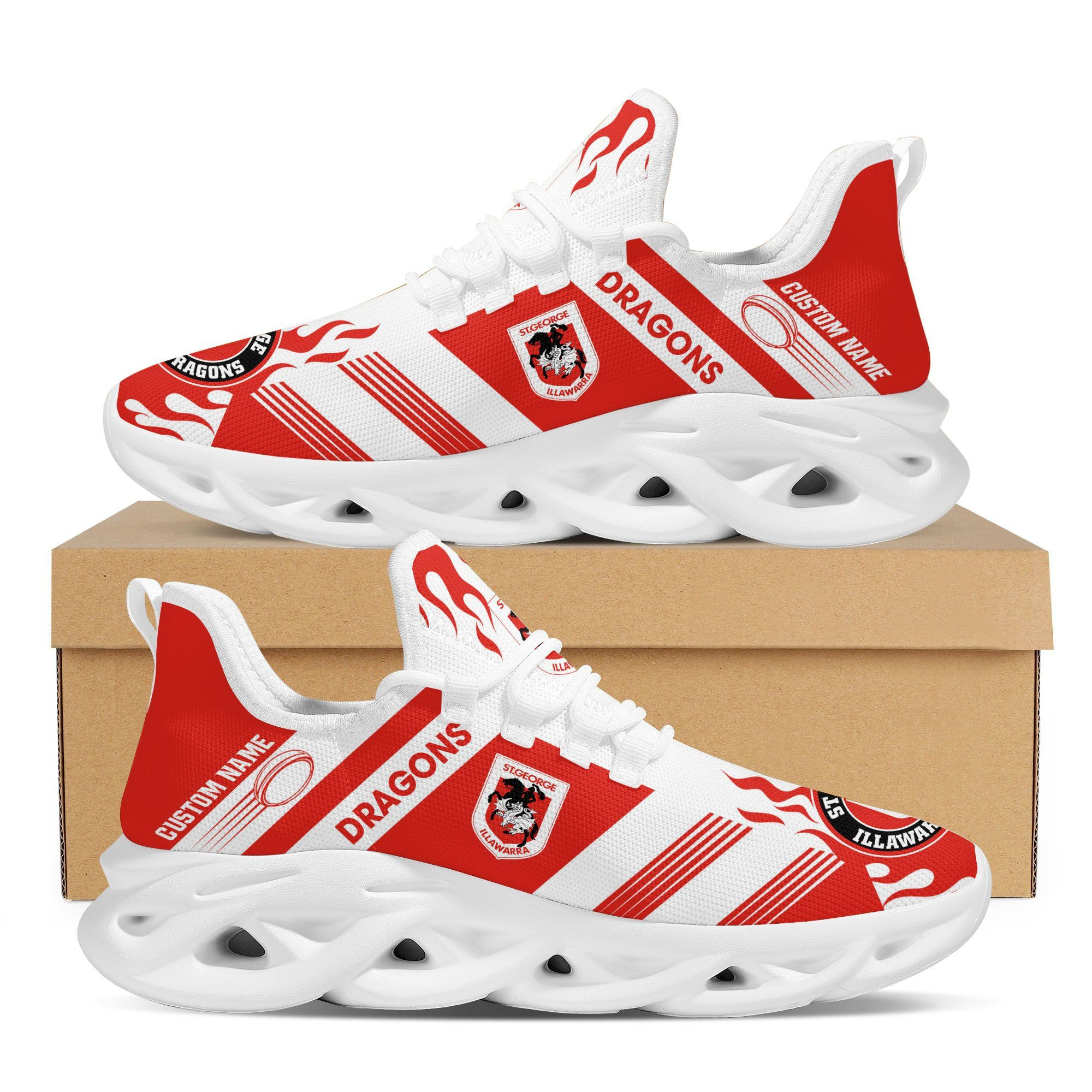 St George Illawarra Dragons Custom Personalized Max Soul Sneakers Shoes