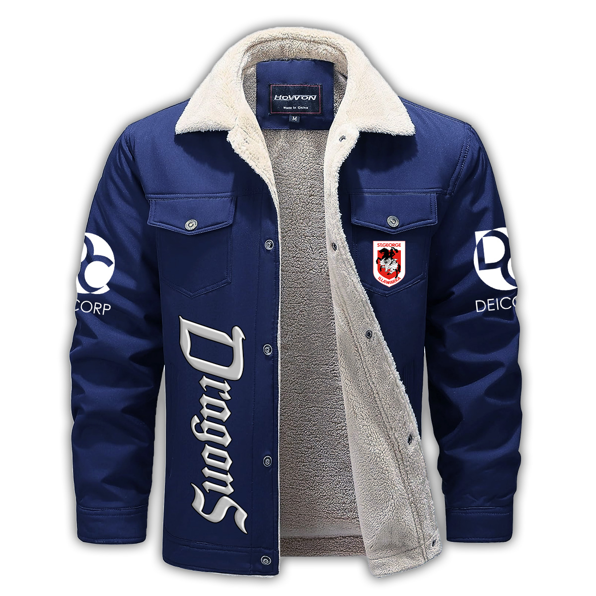St George Illawarra Dragons Fleece Casual Jacket - Famjoys St George Illawarra Dragons Fleece Casual Jacket - Famjoys