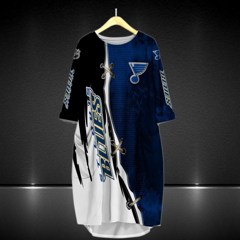 St Louis Blues All Over Print Caftan3434 - Famjoys St Louis Blues All Over Print Caftan3434 - Famjoys