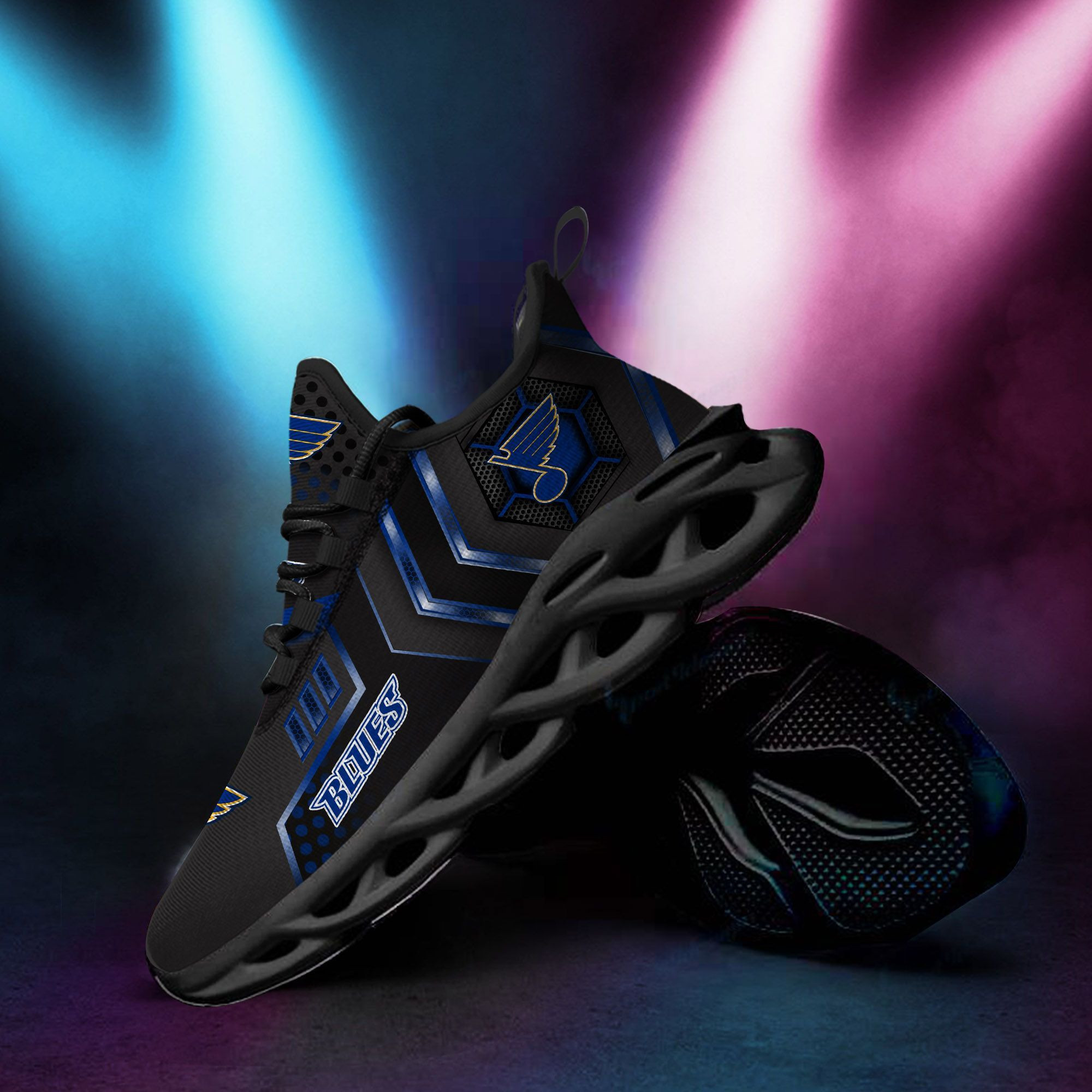 St Louis Blues Max Soul Sneakers Shoes - Famjoys St Louis Blues Max Soul Sneakers Shoes - Famjoys