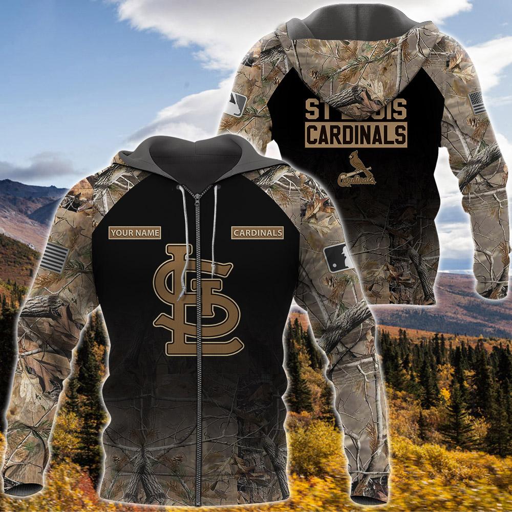 St Louis Cardinals Personalized Hunting Camo All Over Print Apparel - Famjoys St Louis Cardinals Personalized Hunting Camo All Over Print Apparel - Famjoys