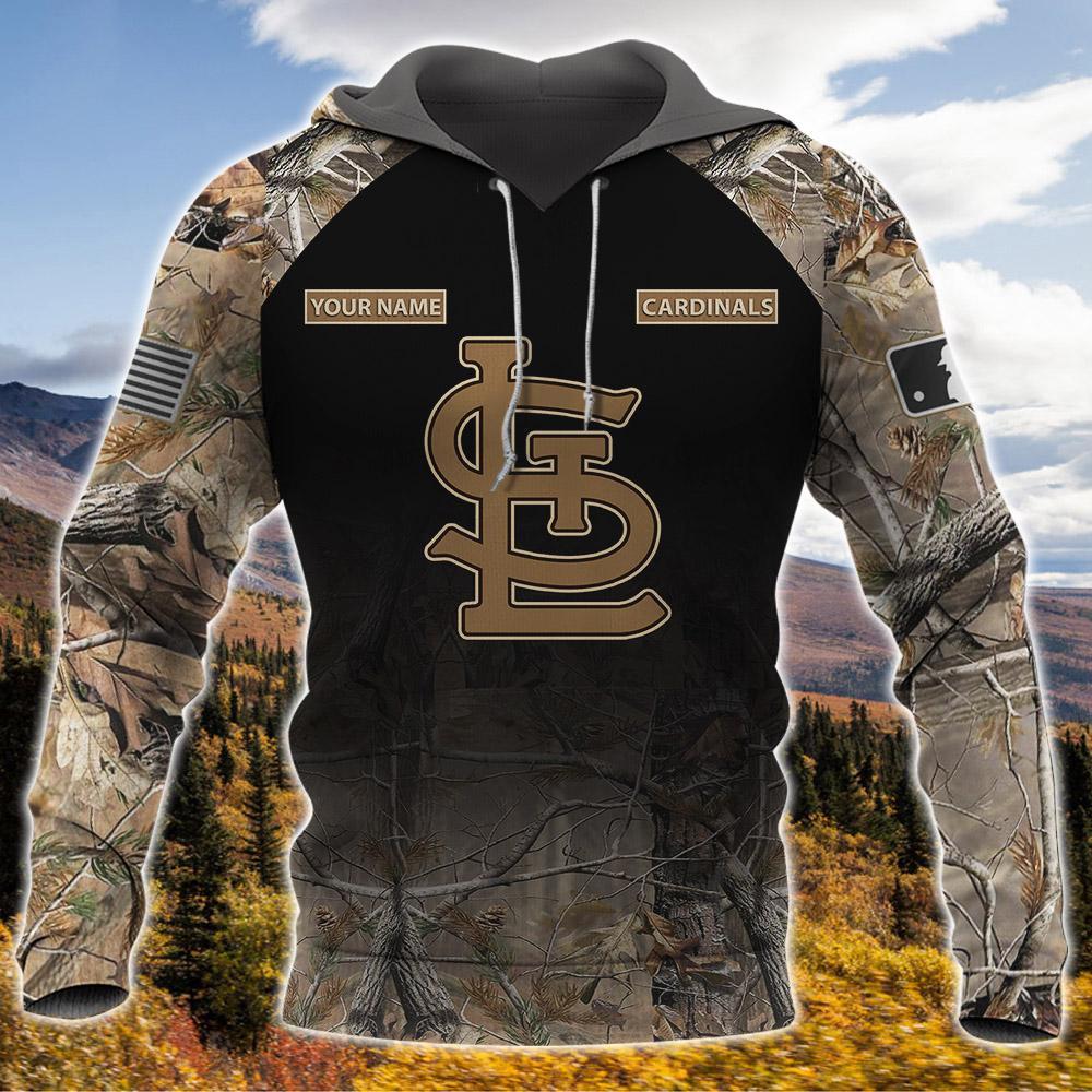 St Louis Cardinals Personalized Hunting Camo All Over Print Apparel - Famjoys St Louis Cardinals Personalized Hunting Camo All Over Print Apparel - Famjoys