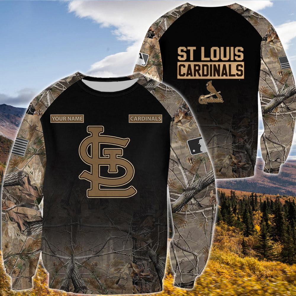St Louis Cardinals Personalized Hunting Camo All Over Print Apparel - Famjoys St Louis Cardinals Personalized Hunting Camo All Over Print Apparel - Famjoys