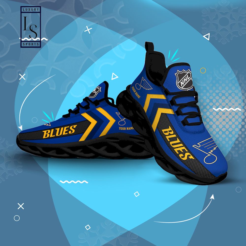 St. Louis Blues NHL Personalized Max Soul Shoes - Famjoys St. Louis Blues NHL Personalized Max Soul Shoes - Famjoys