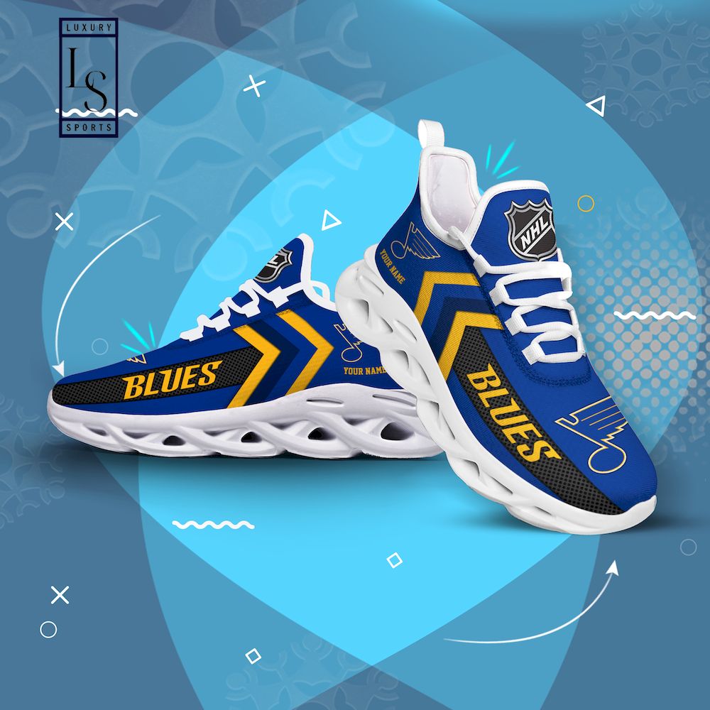 St. Louis Blues NHL Personalized Max Soul Shoes - Famjoys St. Louis Blues NHL Personalized Max Soul Shoes - Famjoys