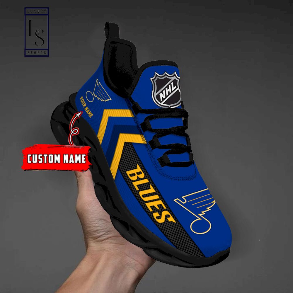 St. Louis Blues NHL Personalized Max Soul Shoes - Famjoys St. Louis Blues NHL Personalized Max Soul Shoes - Famjoys