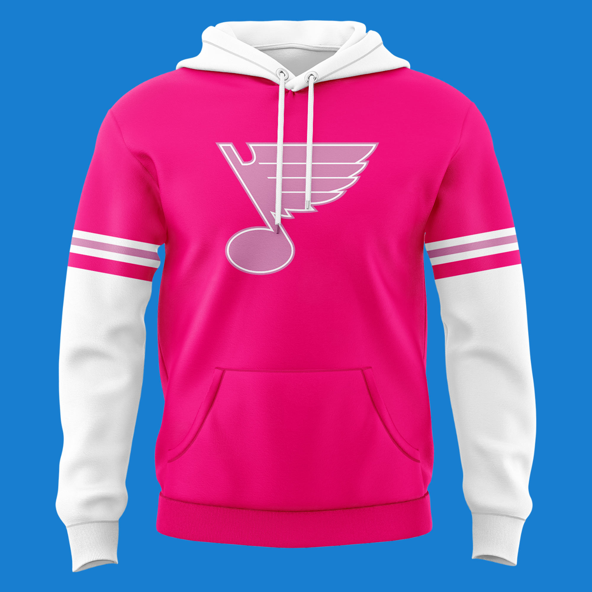 St. Louis Blues Pink At The Rink Hoodie 2024 - Famjoys St. Louis Blues Pink At The Rink Hoodie 2024 - Famjoys