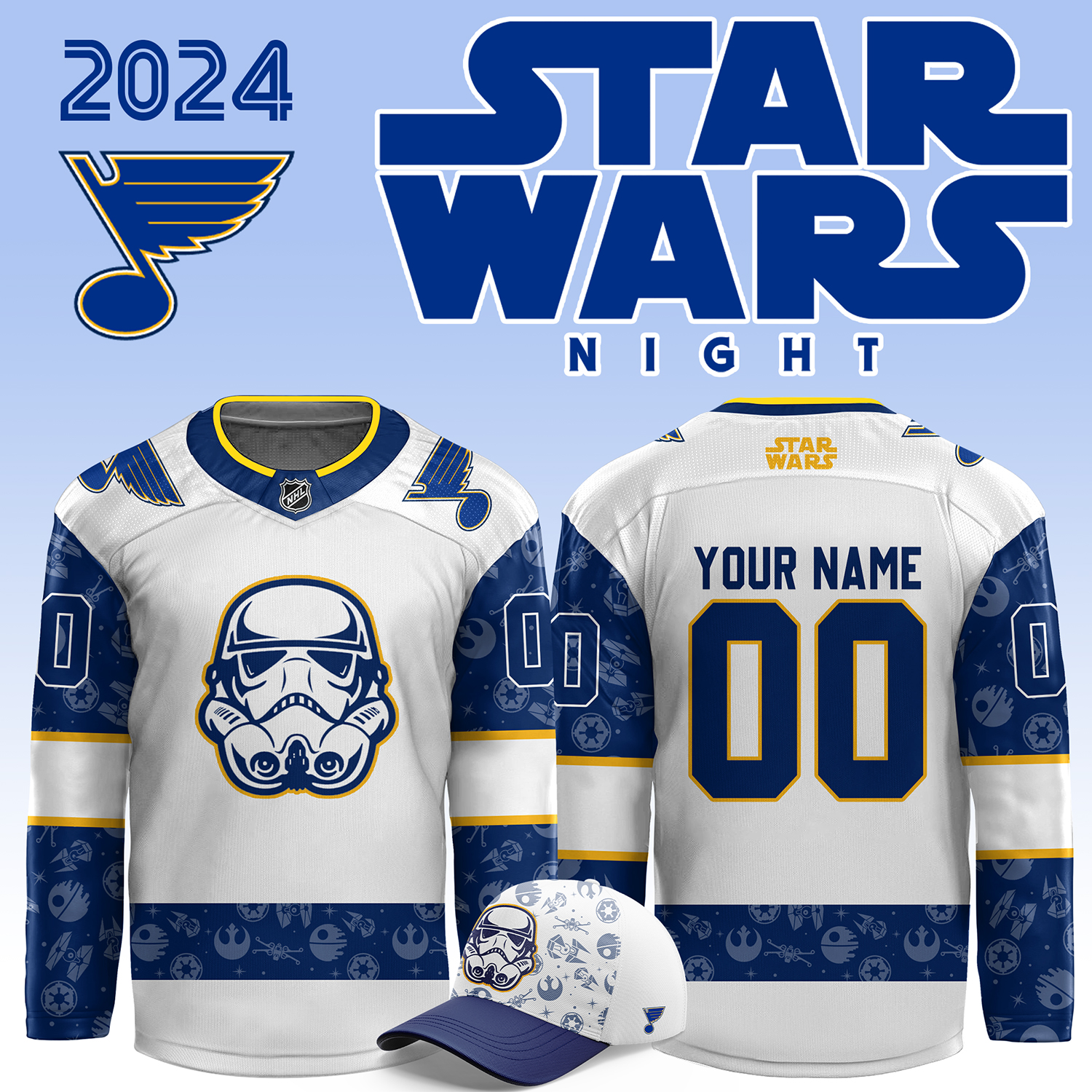St. Louis Blues x Star Wars Night Custom jersey - Famjoys St. Louis Blues x Star Wars Night Custom jersey - Famjoys