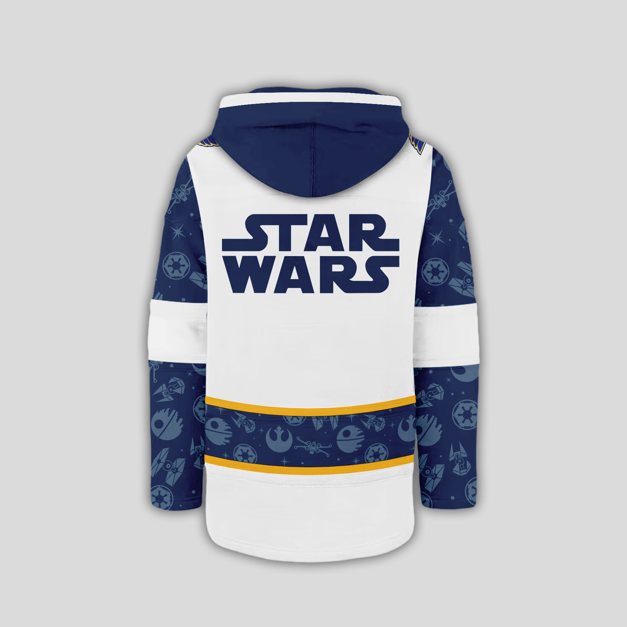 St. Louis Blues x Star Wars Night Lace Up Hoodie - Famjoys St. Louis Blues x Star Wars Night Lace Up Hoodie - Famjoys