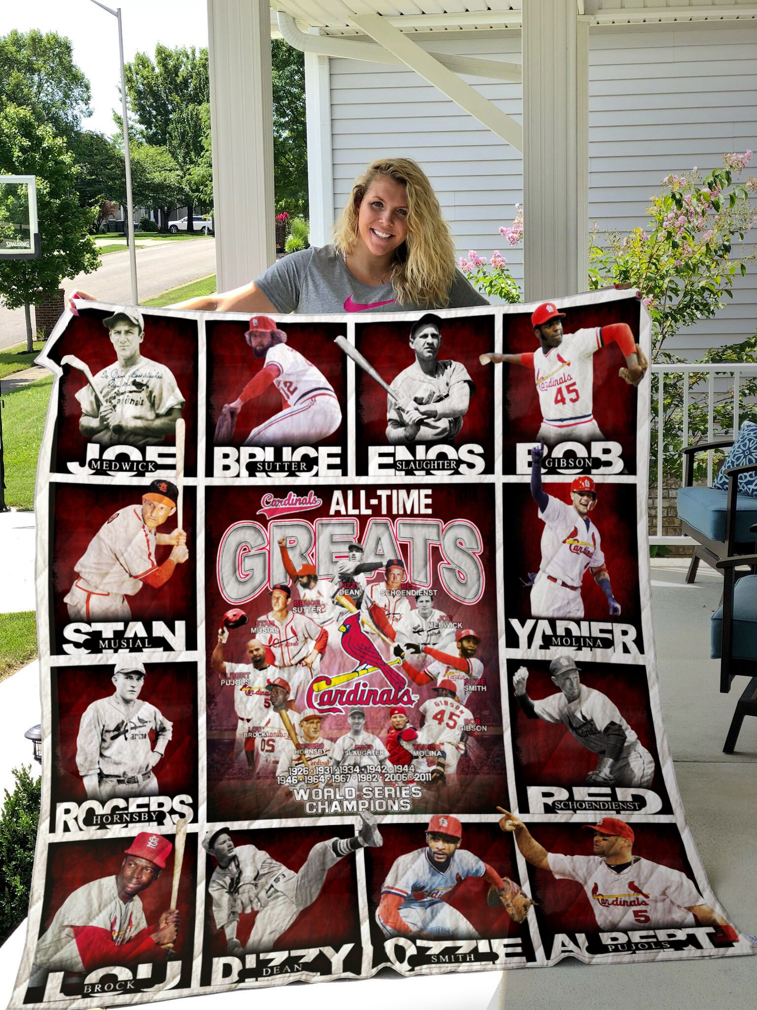St. Louis Cardinals Quilt Blanket 02 - Famjoys St. Louis Cardinals Quilt Blanket 02 - Famjoys