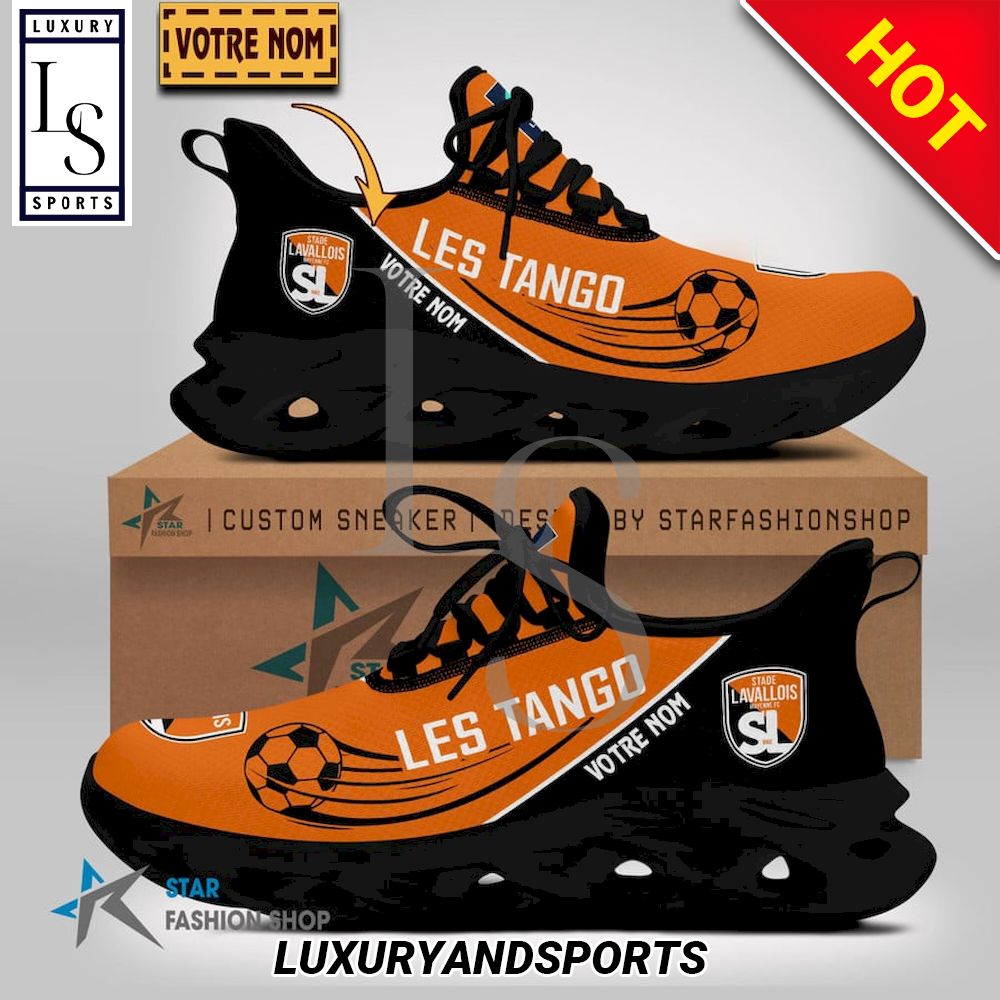 Stade Lavallois Ligue 2 Custom Name Max Soul Shoes - Famjoys Stade Lavallois Ligue 2 Custom Name Max Soul Shoes - Famjoys