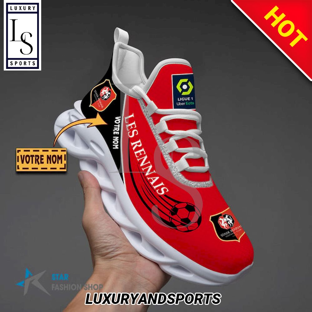 Stade Rennais FC Ligue 1 Custom Name Max Soul Shoes - Famjoys Stade Rennais FC Ligue 1 Custom Name Max Soul Shoes - Famjoys