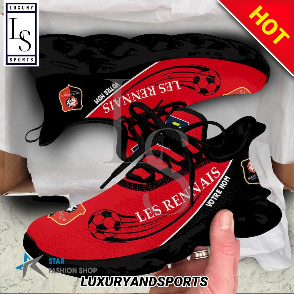 Stade Rennais FC Ligue 1 Custom Name Max Soul Shoes - Famjoys Stade Rennais FC Ligue 1 Custom Name Max Soul Shoes - Famjoys