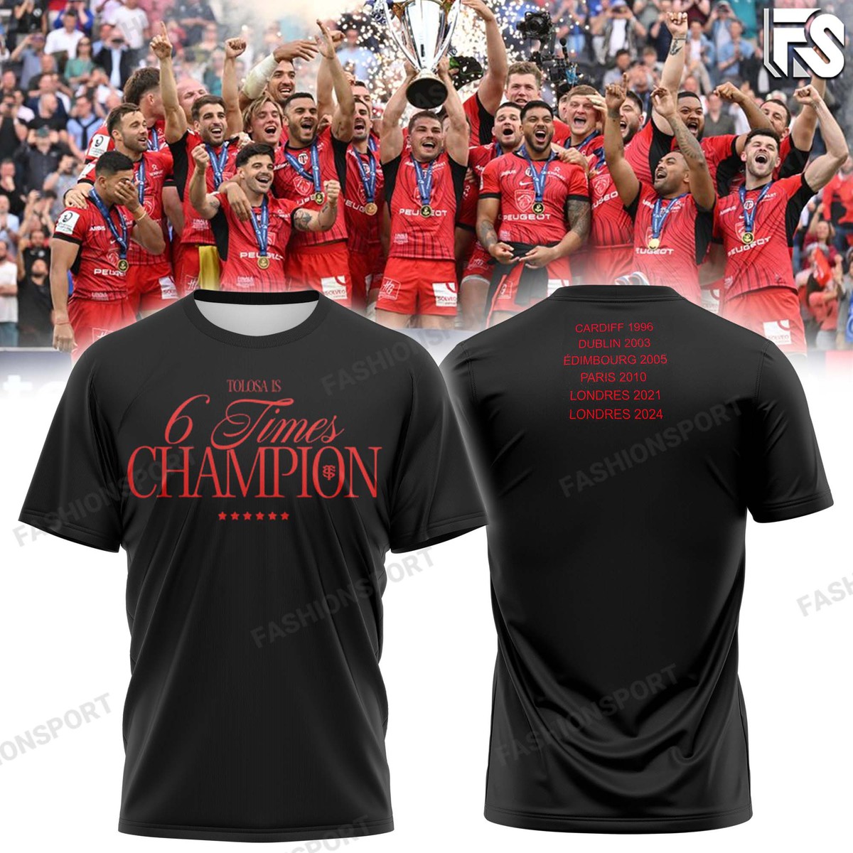 Stade Toulousain champion T-Shirt - Famjoys Stade Toulousain champion T-Shirt - Famjoys