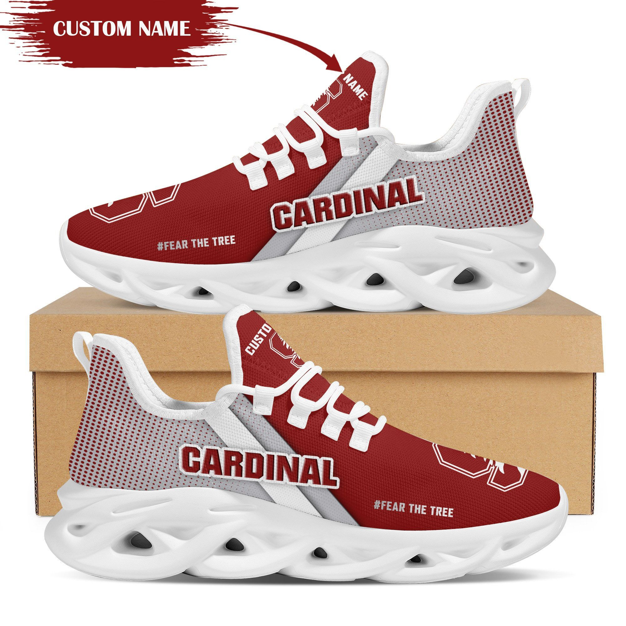 Stanford Cardinal Custom Personalized Max Soul Sneakers Shoes Stanford University