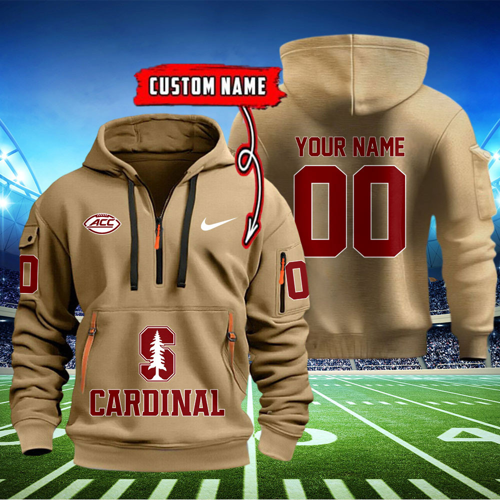 StanFord Cardinal Football Quarter Zip Hoodie - Famjoys StanFord Cardinal Football Quarter Zip Hoodie - Famjoys
