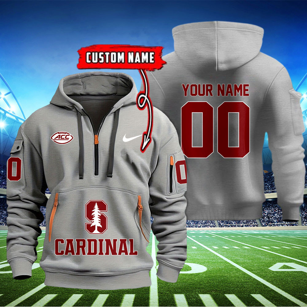 StanFord Cardinal Football Quarter Zip Hoodie - Famjoys StanFord Cardinal Football Quarter Zip Hoodie - Famjoys