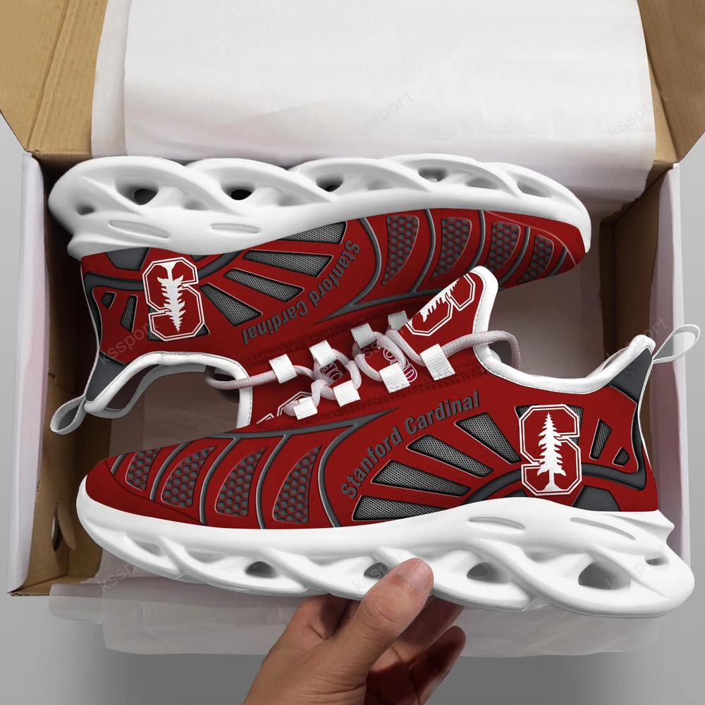 Stanford Cardinal Max Soul Clunky, Black And White Running Shoes - Famjoys Stanford Cardinal Max Soul Clunky, Black And White Running Shoes - Famjoys