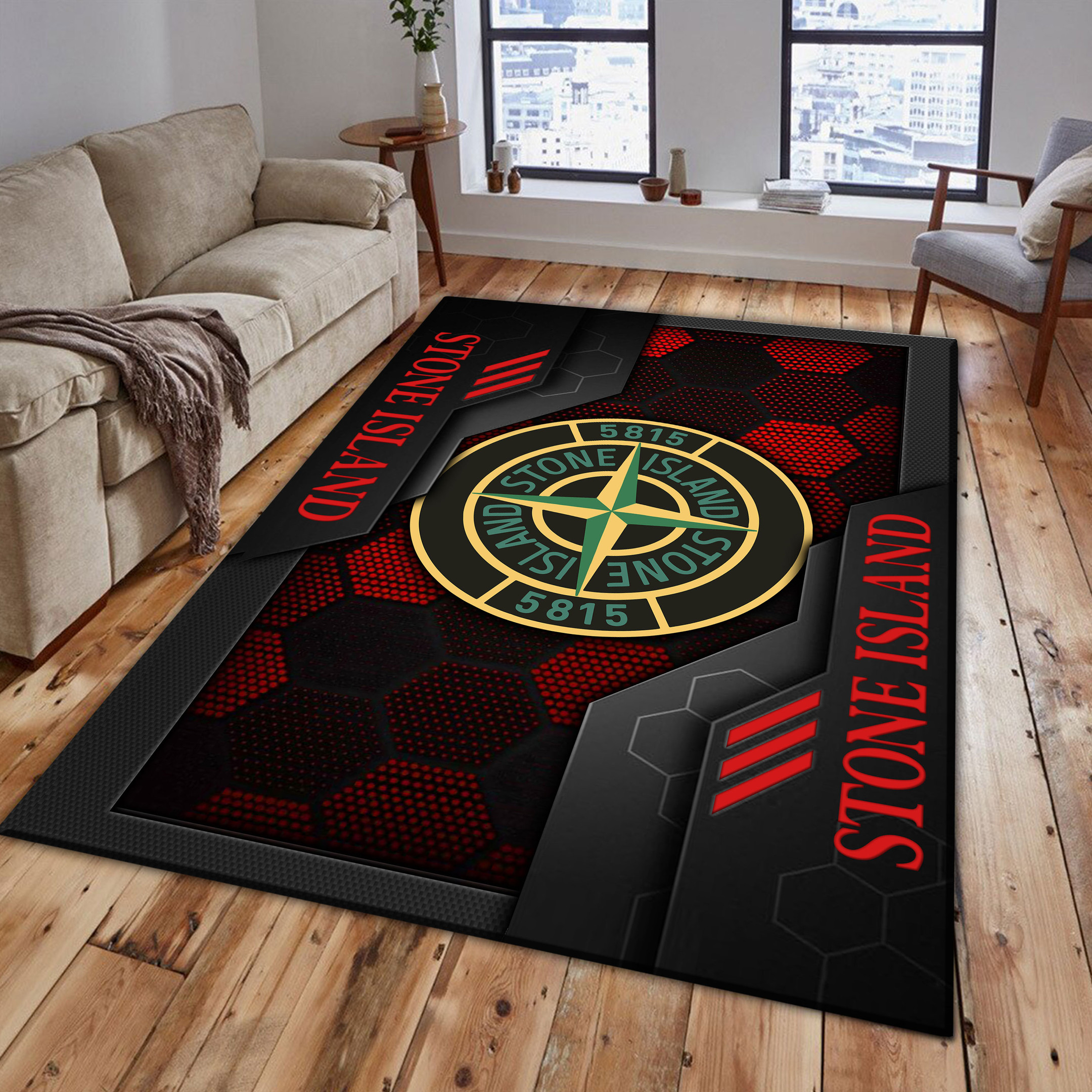 Stone Island Area Rugs 3588 Multicolor - Famjoys Stone Island Area Rugs 3588 Multicolor - Famjoys