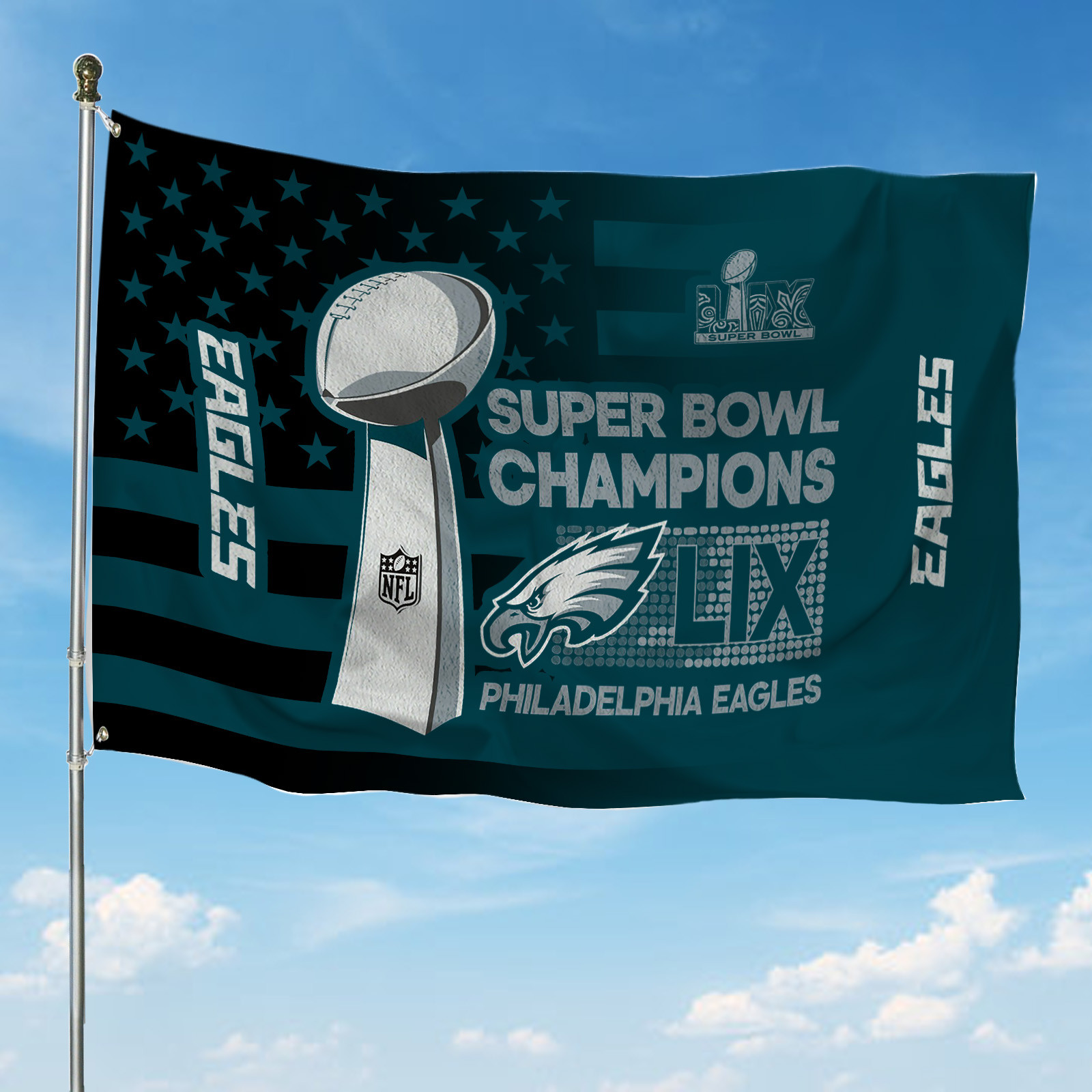 Super Bowl LIX Champions 3D House Flag - Famjoys Super Bowl LIX Champions 3D House Flag - Famjoys