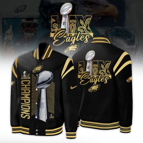 Super Bowl LIX Champions Philadelphia Eagles Bomber 2025 - Famjoys Super Bowl LIX Champions Philadelphia Eagles Bomber 2025 - Famjoys