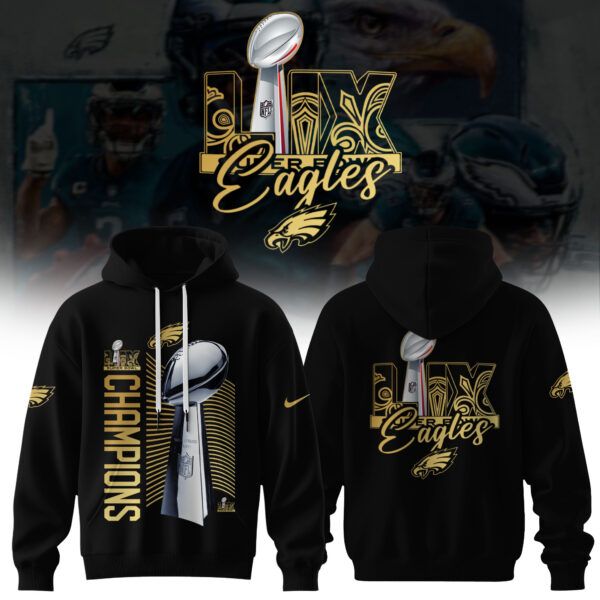 Super Bowl LIX Champions Philadelphia Eagles Hoddie - Famjoys Super Bowl LIX Champions Philadelphia Eagles Hoddie - Famjoys