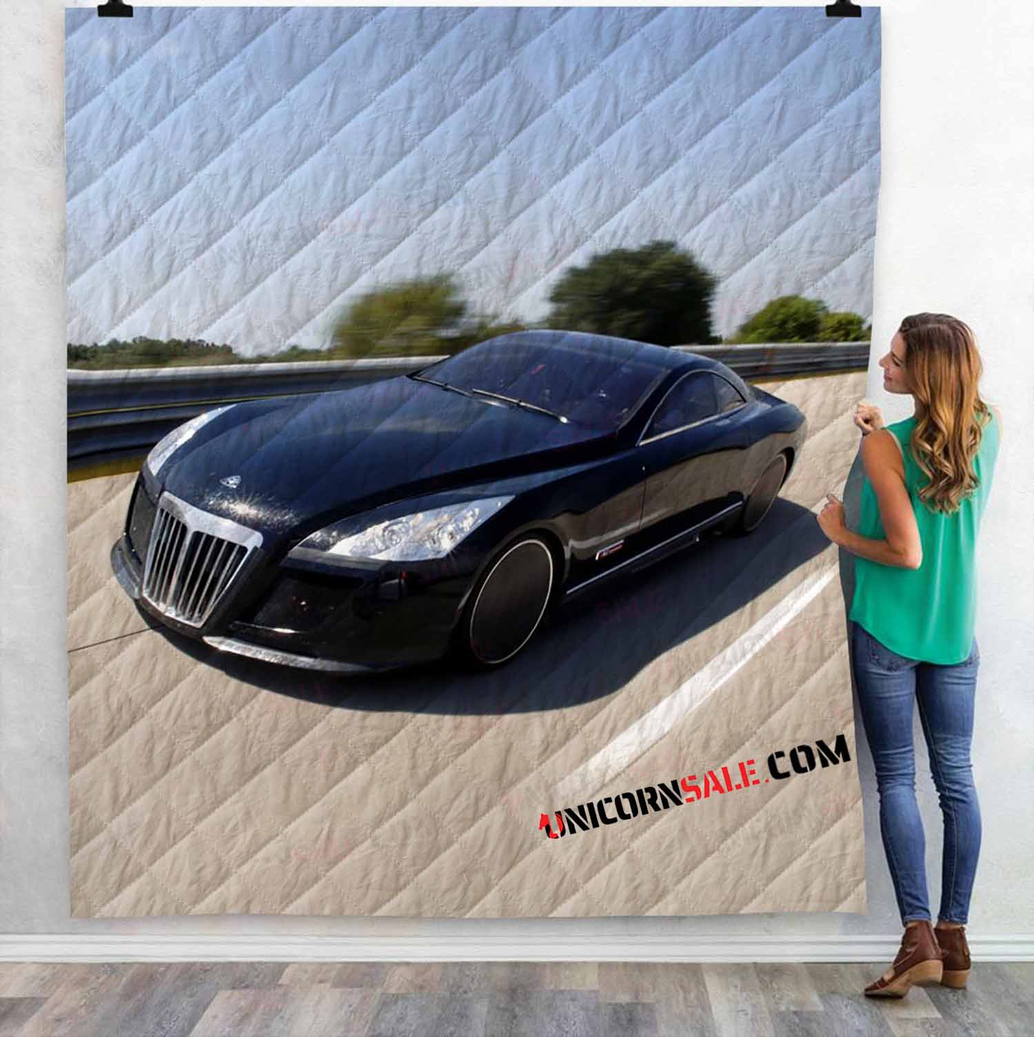 Super Car Mercedes-Benz Maybach Exelero D 3D Customized Personalized Quilt Blanket - Famjoys Super Car Mercedes-Benz Maybach Exelero D 3D Customized Personalized Quilt Blanket - Famjoys