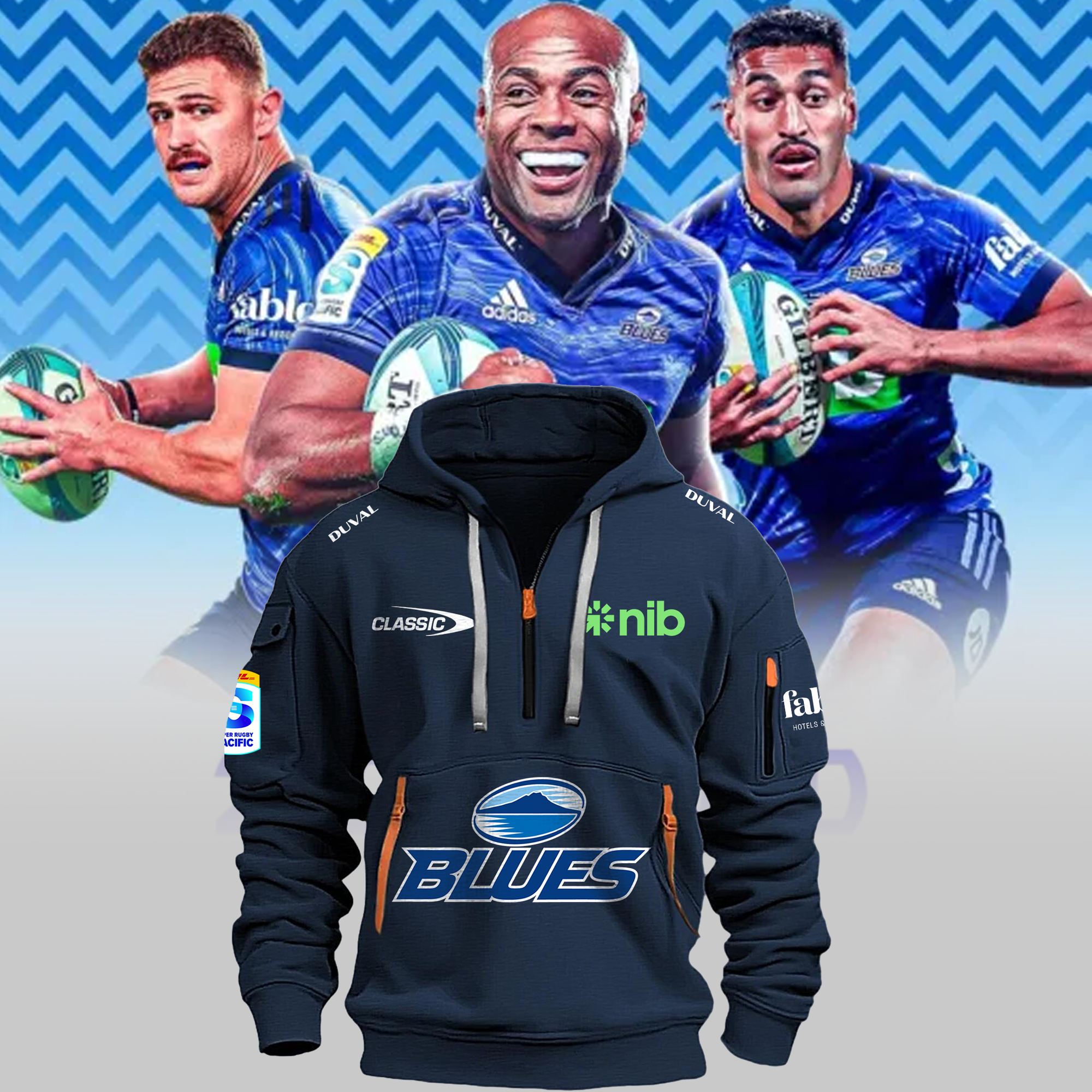 Super Rugby The Blues New Hoodie 2024 - Famjoys Super Rugby The Blues New Hoodie 2024 - Famjoys