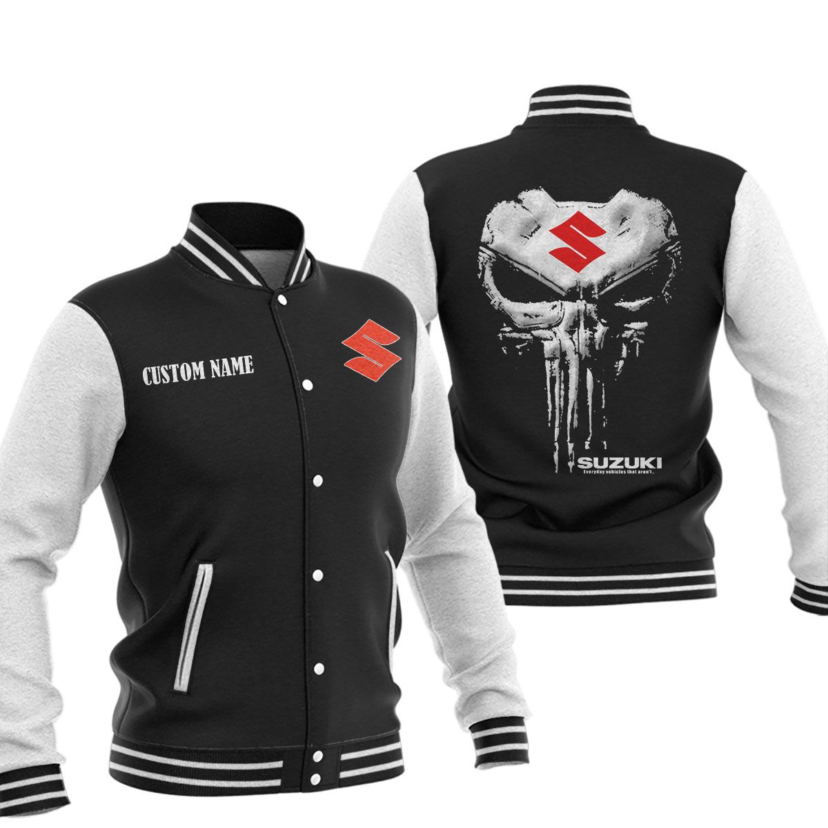 Suzuki Baseball Jacket, Multicolor - Famjoys Suzuki Baseball Jacket, Multicolor - Famjoys