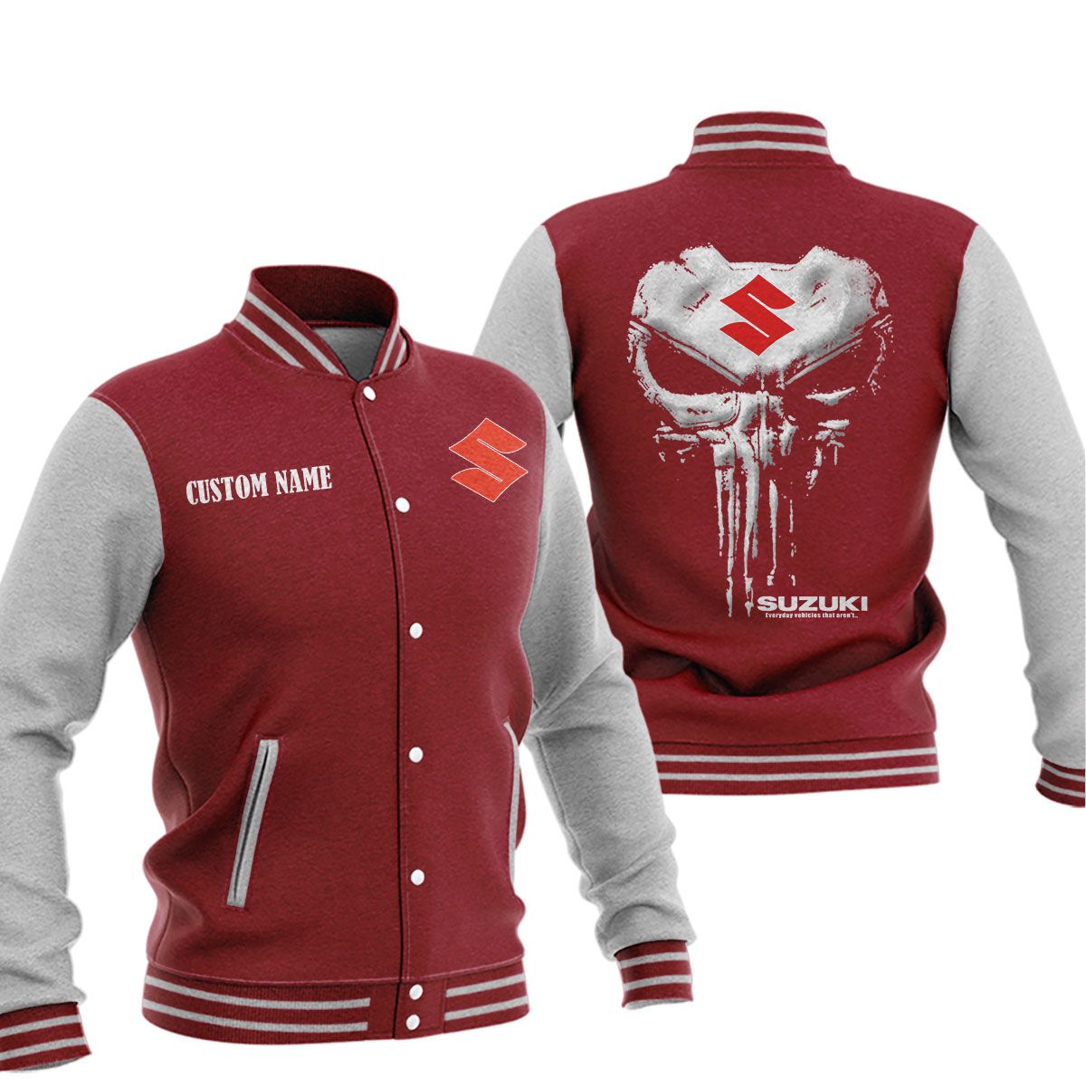 Suzuki Baseball Jacket, Multicolor - Famjoys Suzuki Baseball Jacket, Multicolor - Famjoys