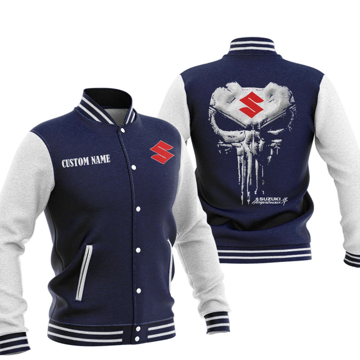 Suzuki Hayabusa Baseball Jacket, Multicolor - Famjoys Suzuki Hayabusa Baseball Jacket, Multicolor - Famjoys