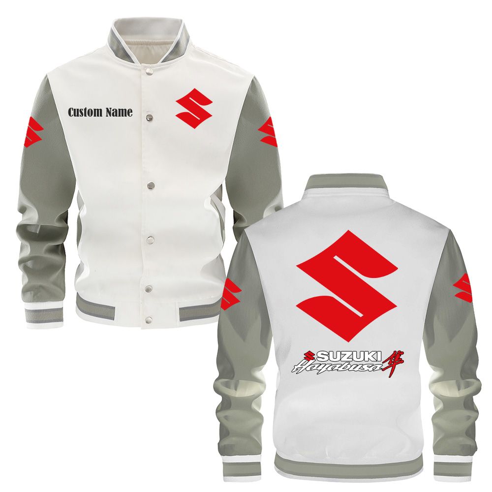 Suzuki Hayabusa Varsity Jacket, Baseball jacket, Letterman Jacket Customize Name, Multicolor - Famjoys Suzuki Hayabusa Varsity Jacket, Baseball jacket, Letterman Jacket Customize Name, Multicolor - Famjoys