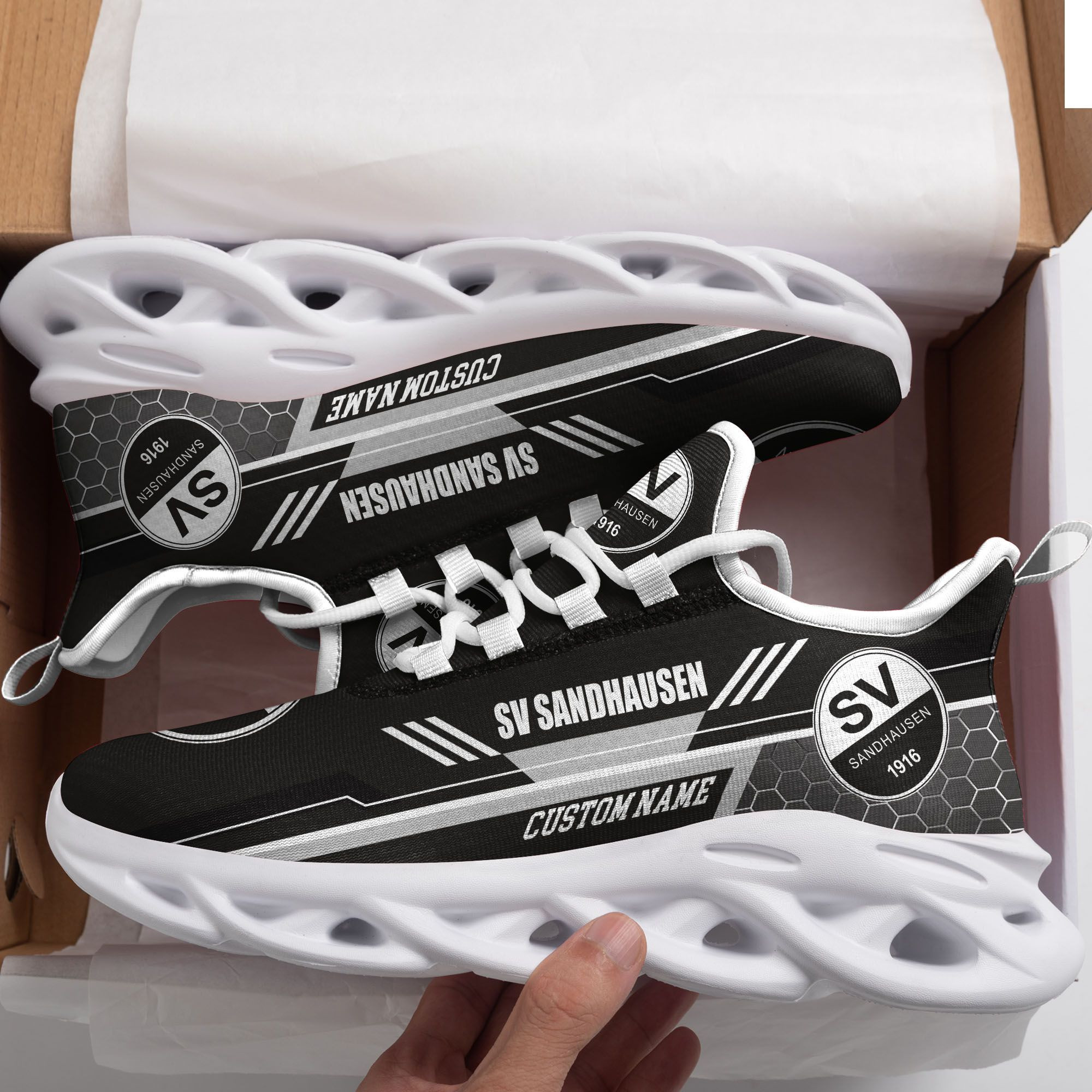 SV Sandhausen Custom Personalized Max Soul Sneakers Shoes - Famjoys SV Sandhausen Custom Personalized Max Soul Sneakers Shoes - Famjoys