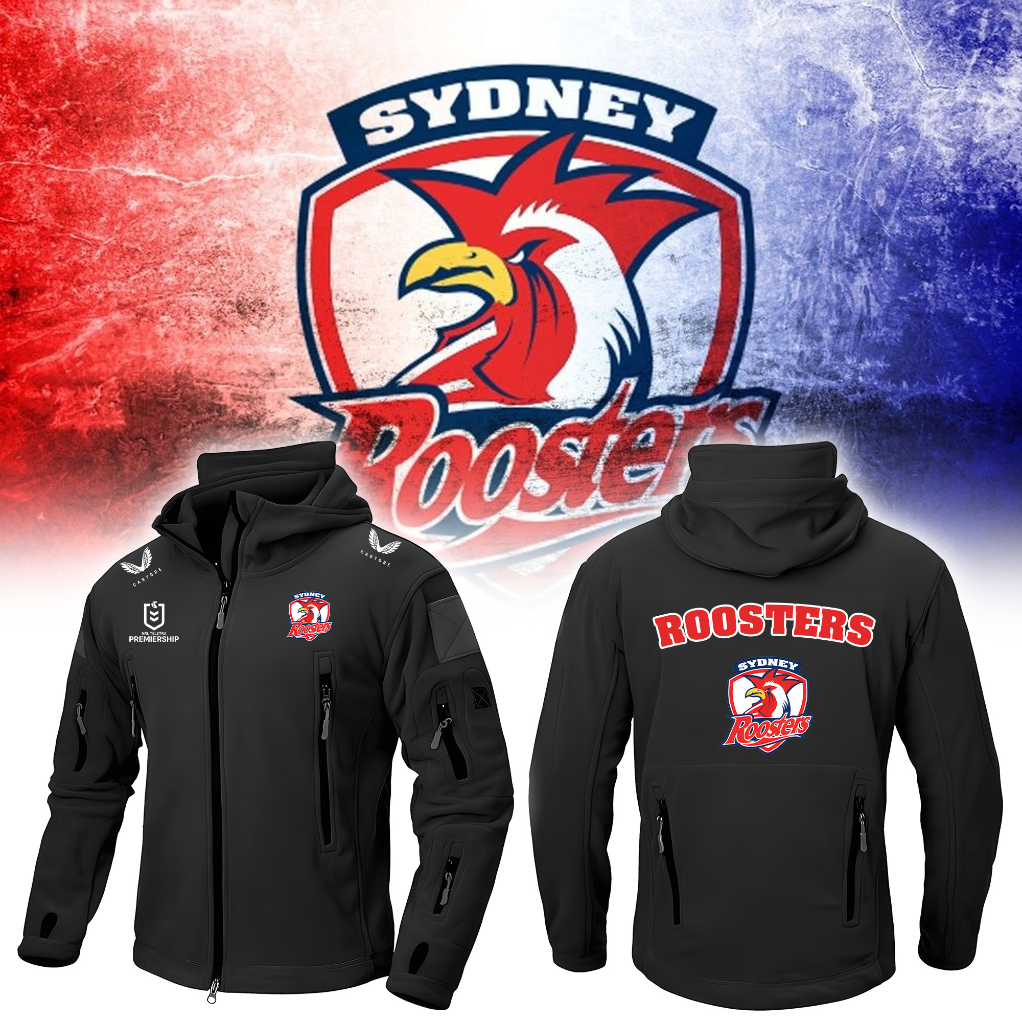 Sydney Roosters Army Jacket – Edition - Famjoys Sydney Roosters Army Jacket – Edition - Famjoys