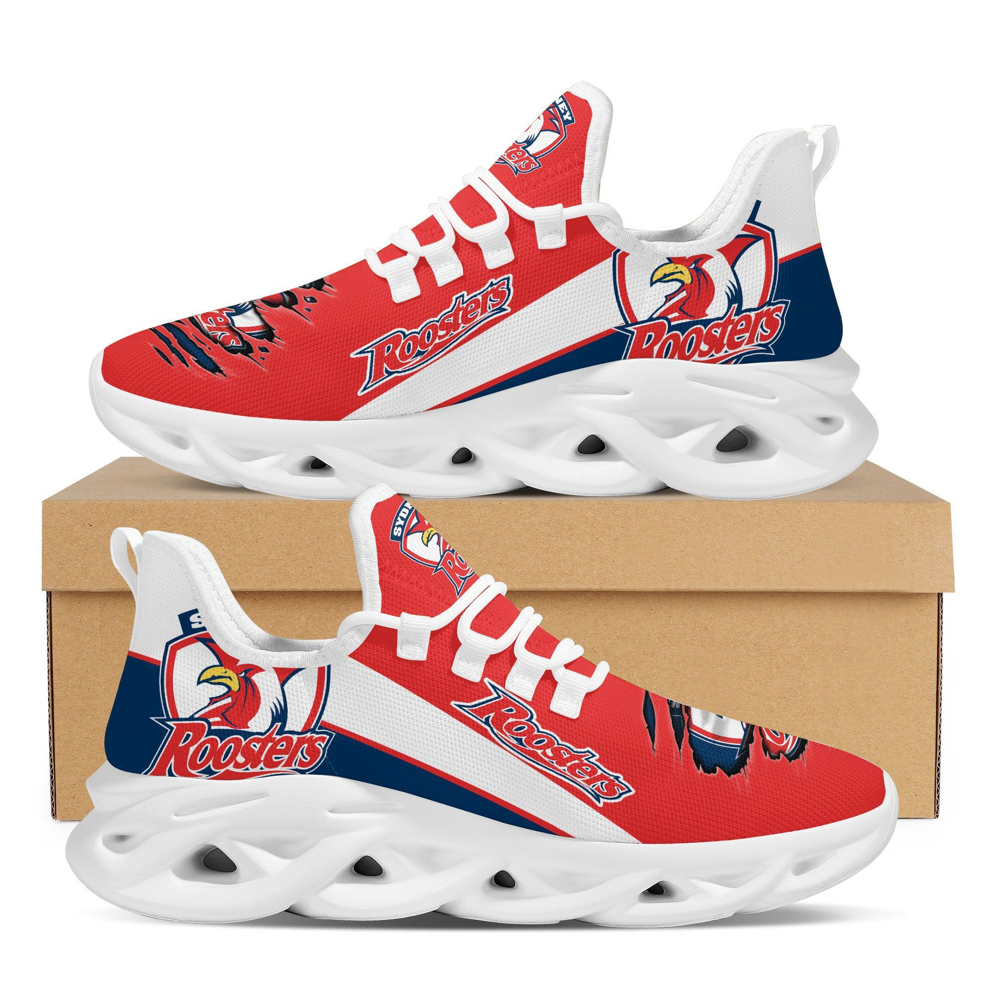 Sydney Roosters Max Soul Sneakers Shoes - Famjoys Sydney Roosters Max Soul Sneakers Shoes - Famjoys