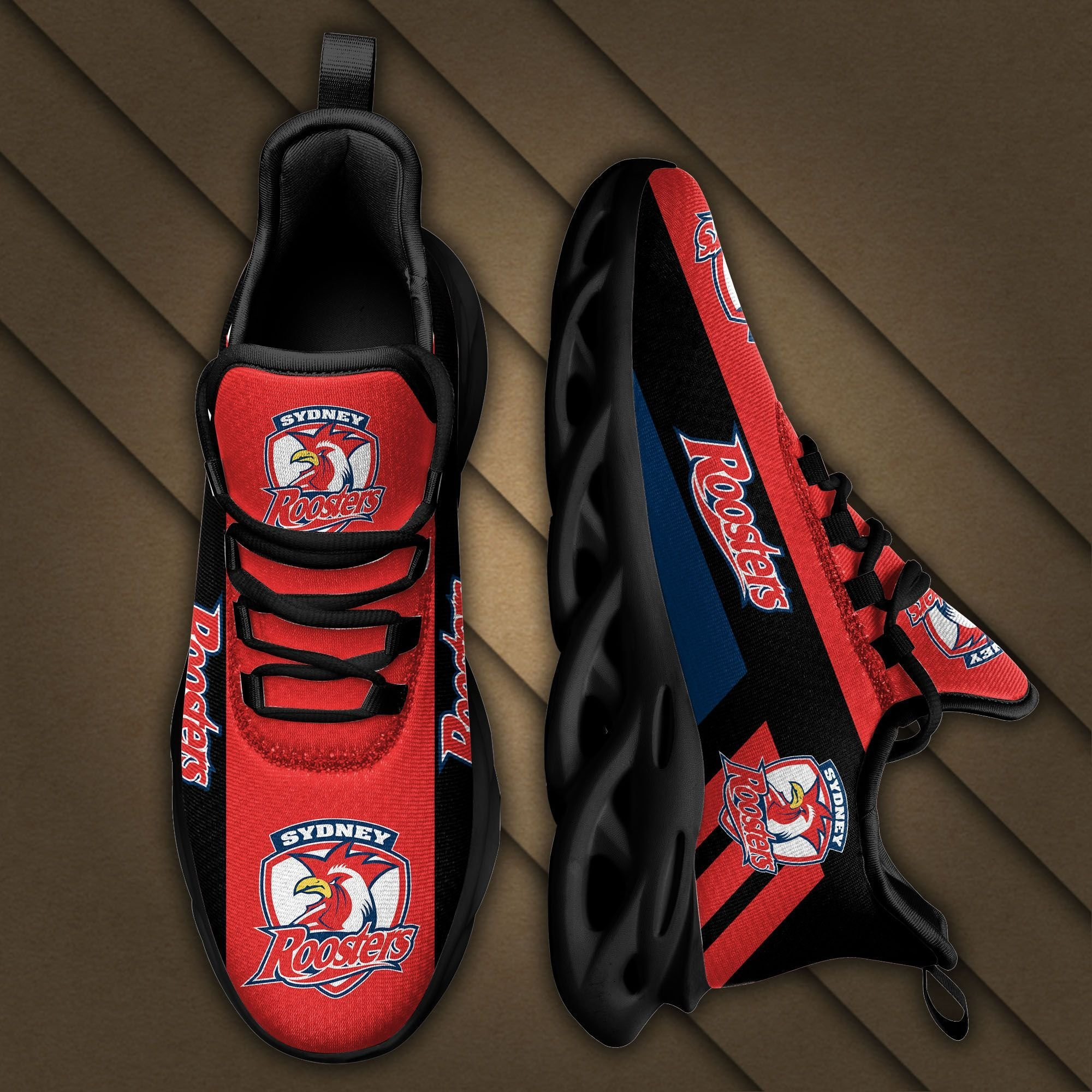 Sydney Roosters Max Soul Sneakers Shoes - Famjoys Sydney Roosters Max Soul Sneakers Shoes - Famjoys