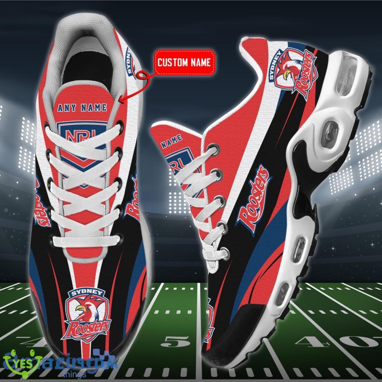 Sydney Roosters Personalized Name Air Cushion Sports Shoes Sneaker KLTNS220454 - Famjoys Sydney Roosters Personalized Name Air Cushion Sports Shoes Sneaker KLTNS220454 - Famjoys