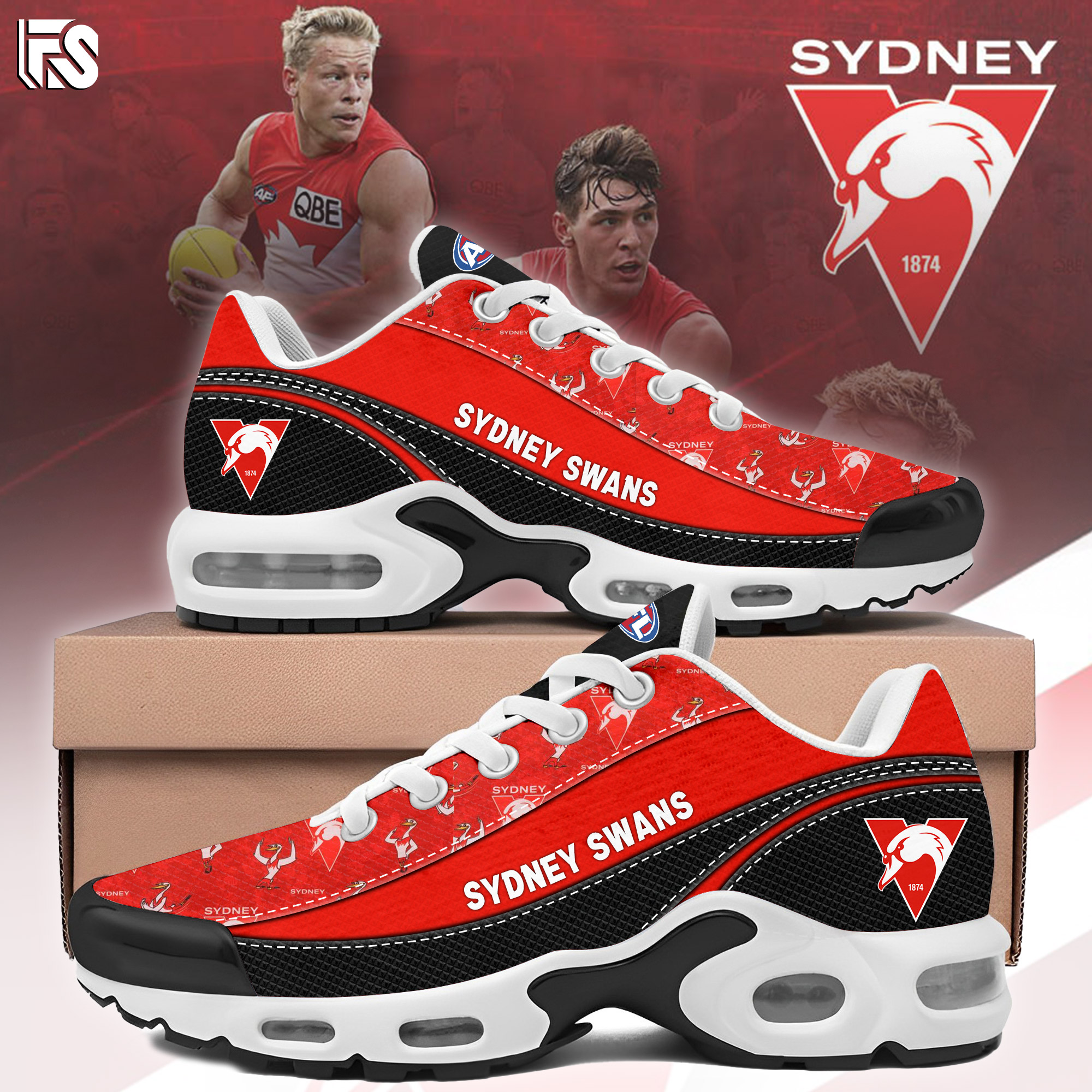 Sydney Swans Air Cushion Shoes - Famjoys Sydney Swans Air Cushion Shoes - Famjoys
