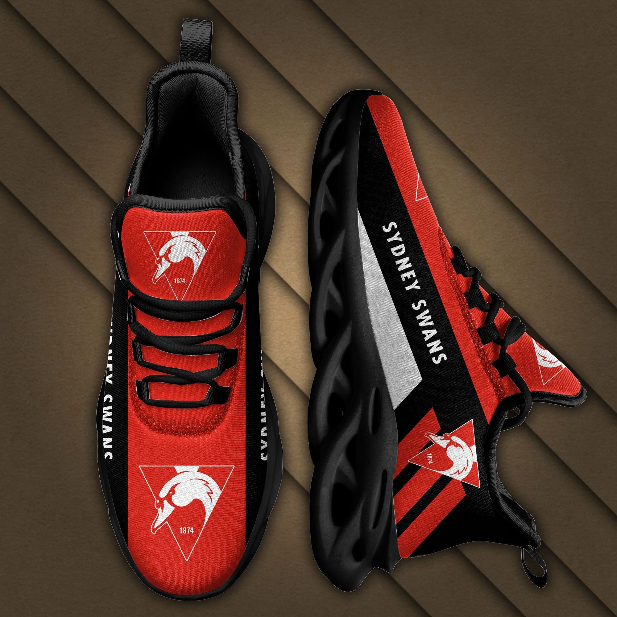 Sydney Swans Max Soul Sneakers Shoes - Famjoys Sydney Swans Max Soul Sneakers Shoes - Famjoys