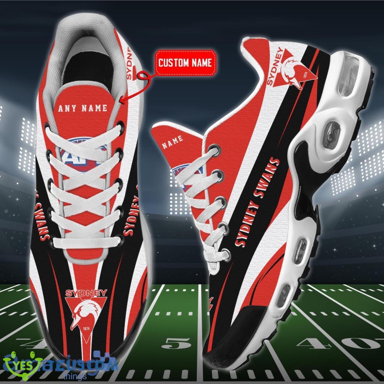 Sydney Swans Personalized Name Air Cushion Sports Shoes Sneaker KLTNS220456 - Famjoys Sydney Swans Personalized Name Air Cushion Sports Shoes Sneaker KLTNS220456 - Famjoys