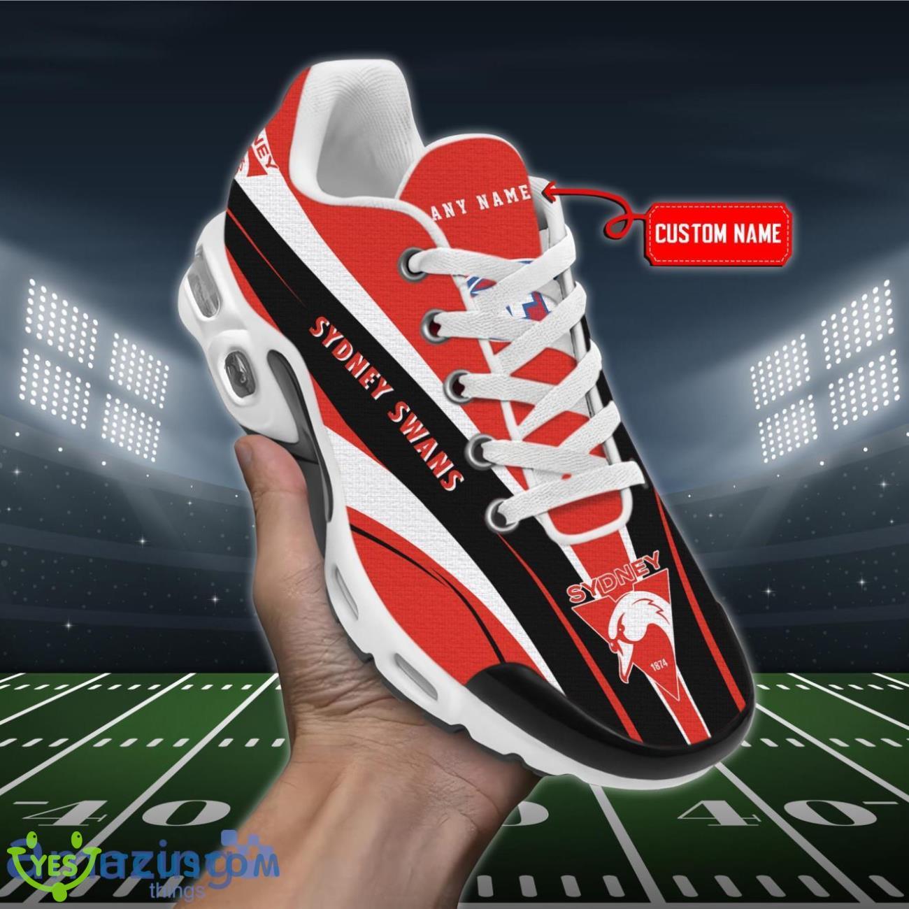 Sydney Swans Personalized Name Air Cushion Sports Shoes Sneaker KLTNS220456 - Famjoys Sydney Swans Personalized Name Air Cushion Sports Shoes Sneaker KLTNS220456 - Famjoys